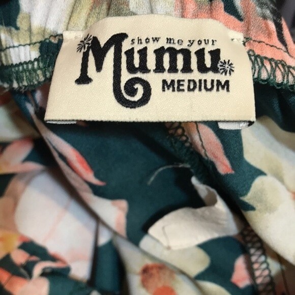 Show me your Mumu semi-sheer wide leg flare loose floral pants size medium - Picture 11 of 12